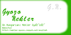 gyozo mekler business card